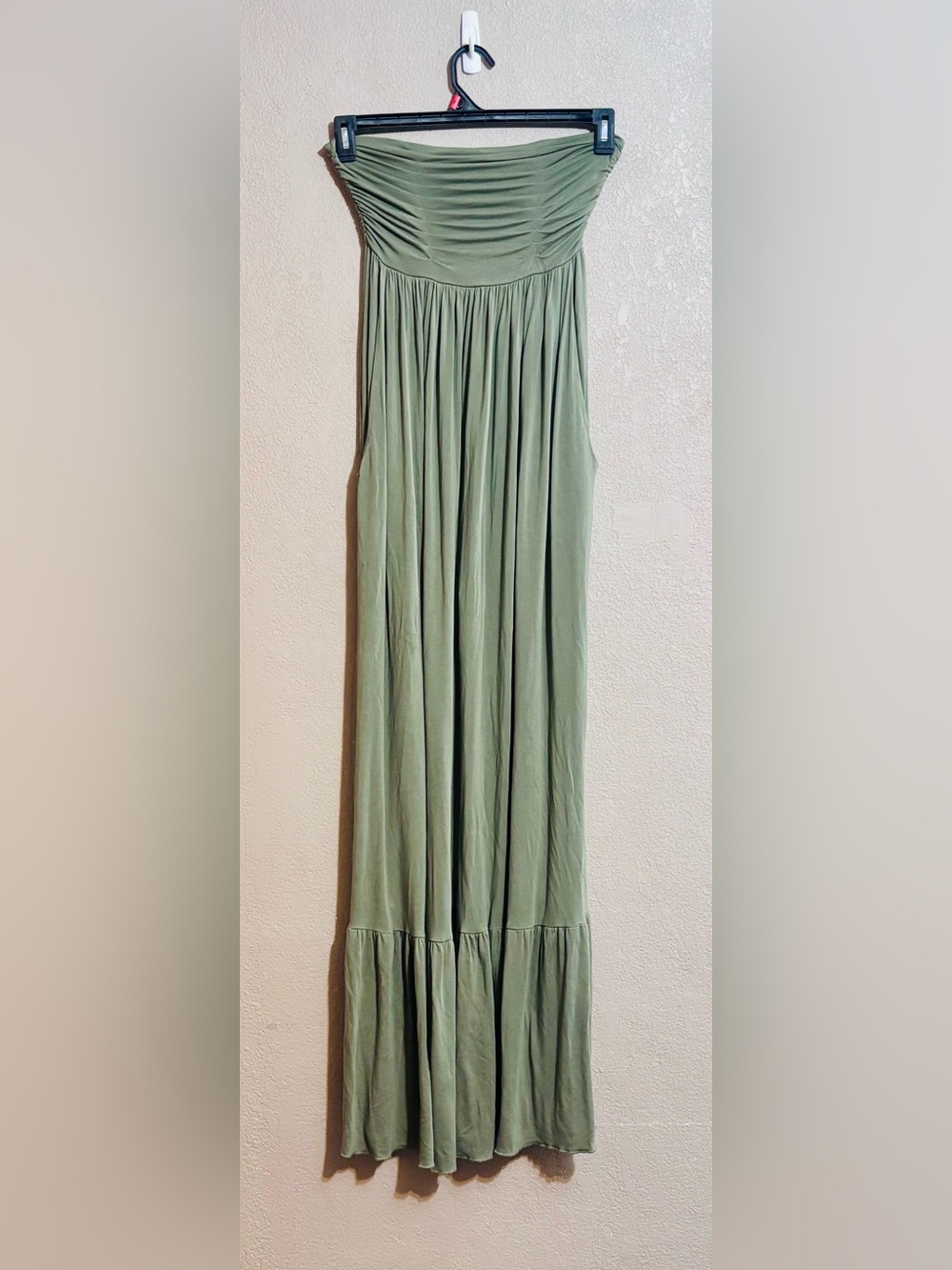 Guess by Marciano Strapless Green Maxi Dress with Pockets
